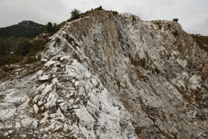 Abandoned limestone quarry on Mount Skopos (Zakynthos).